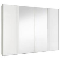 Schwebetürenschrank Sonate Rom in Weiß ca. 298x222x68cm - Alufarben/Weiß, MODERN, Glas/Holzwerkstoff (298/222/68cm) - Premium Living
