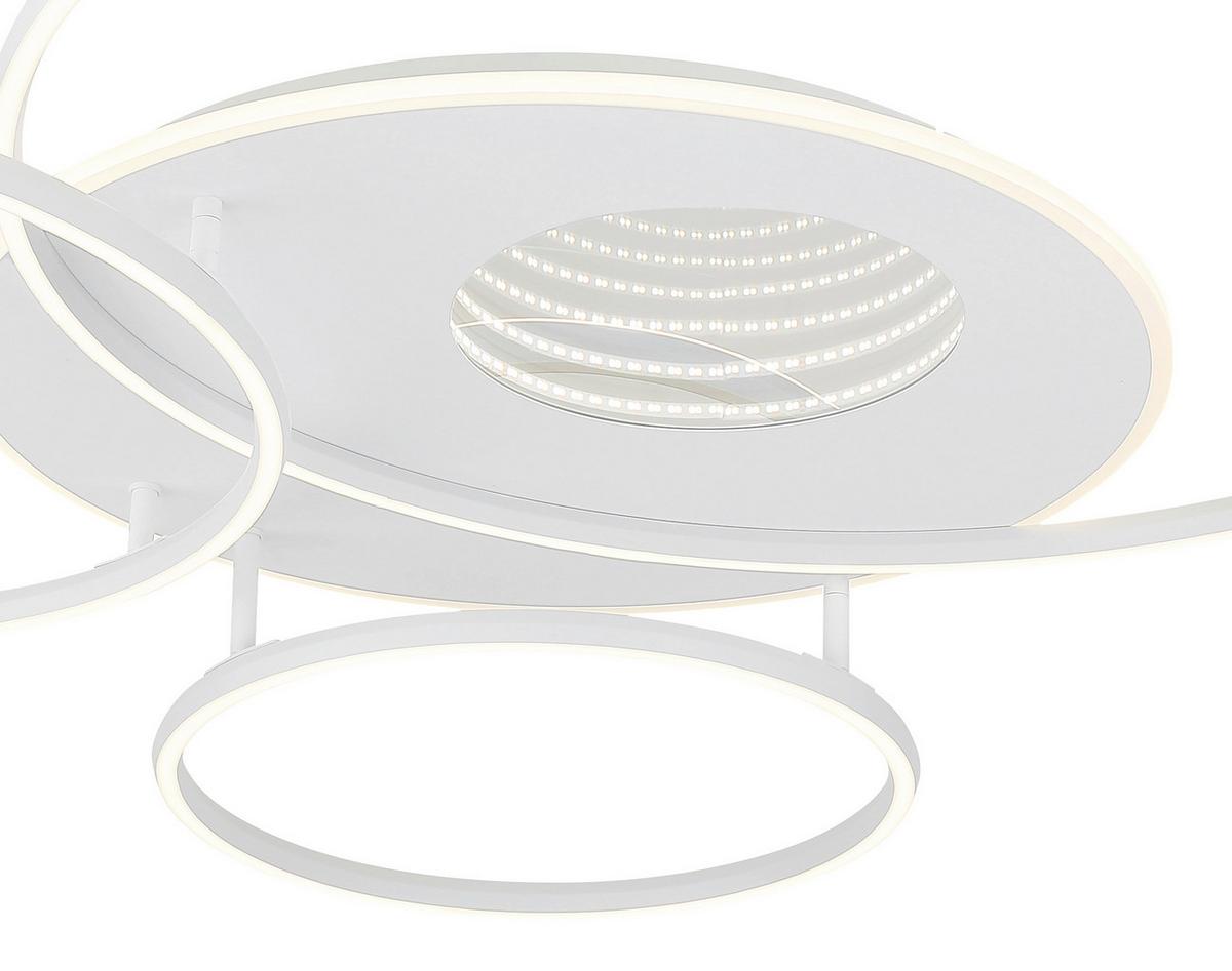 Led Stropna Svjetiljka Invertina - bijela, Design, metal/plastika (126,4/105,3/13cm) - Globo