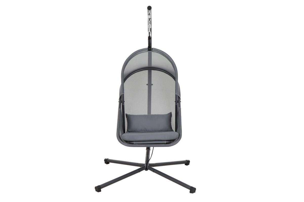 HÄNGESESSEL M90912 - Blau/Anthrazit, KONVENTIONELL, Kunststoff/Textil (123/195cm) - Siena Garden