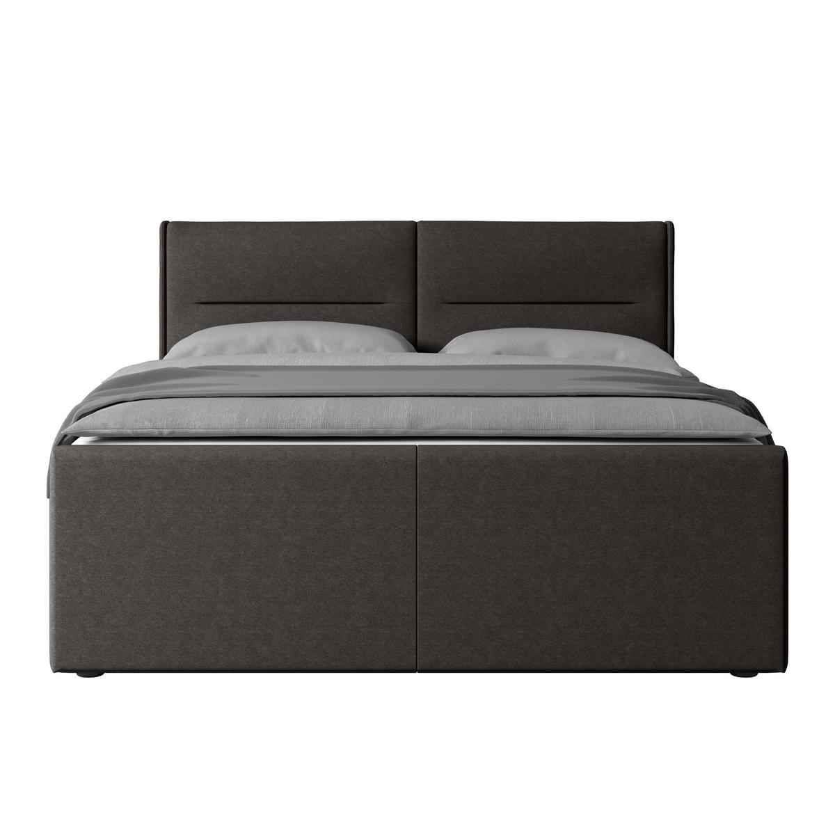 Boxspringbett Kyoto ca. 180x200 cm - Anthrazit, MODERN, Holz/Kunststoff (180/200cm) - MID.YOU