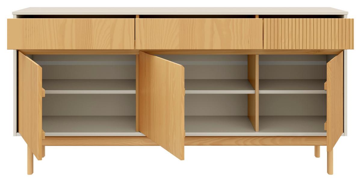 KOMODA SZEROKA CAVA - kolor naturalny/kaszmir, Design, drewno (160/78/42cm) - Livetastic