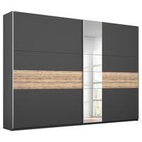 DULAP USI CULISANTE BORNEO - culoare lemn stejar/gri, Basics, material pe bază de lemn (261/210/59cm) - Modern Living