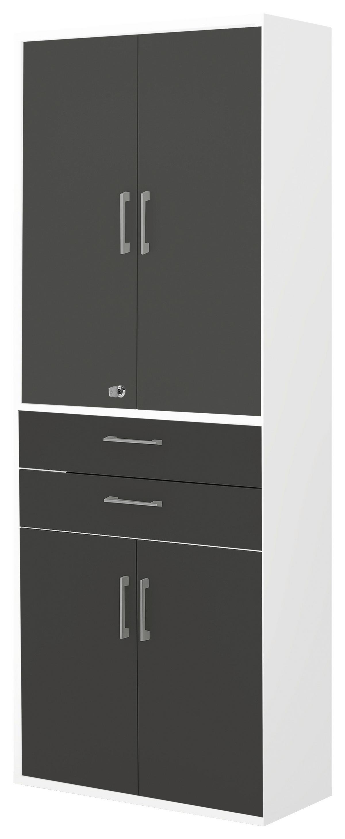Türenset Big Profi Office - Anthrazit/Alufarben, Modern, Holzwerkstoff/Metall (77/104/40cm) - Mömax