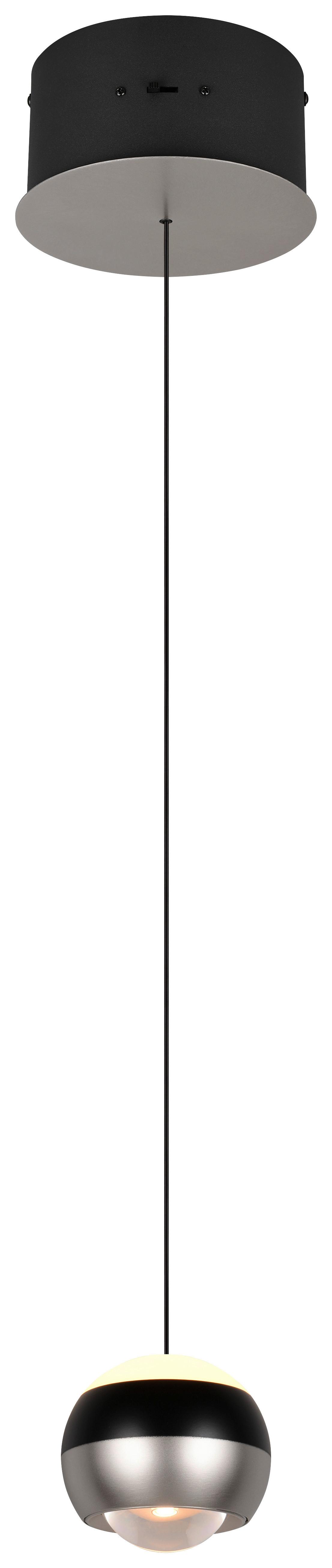 LED-Hängeleuchte Orbit max. 8 Watt - Schwarz/Nickelfarben, Design, Metall (15.5/15.5/150cm) - Trio Leuchten