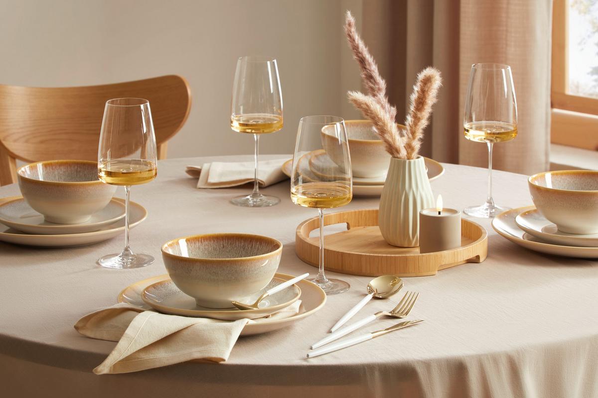 Serviciu de masă 12/1 Venus - crem, Modern, ceramică - Mömax
