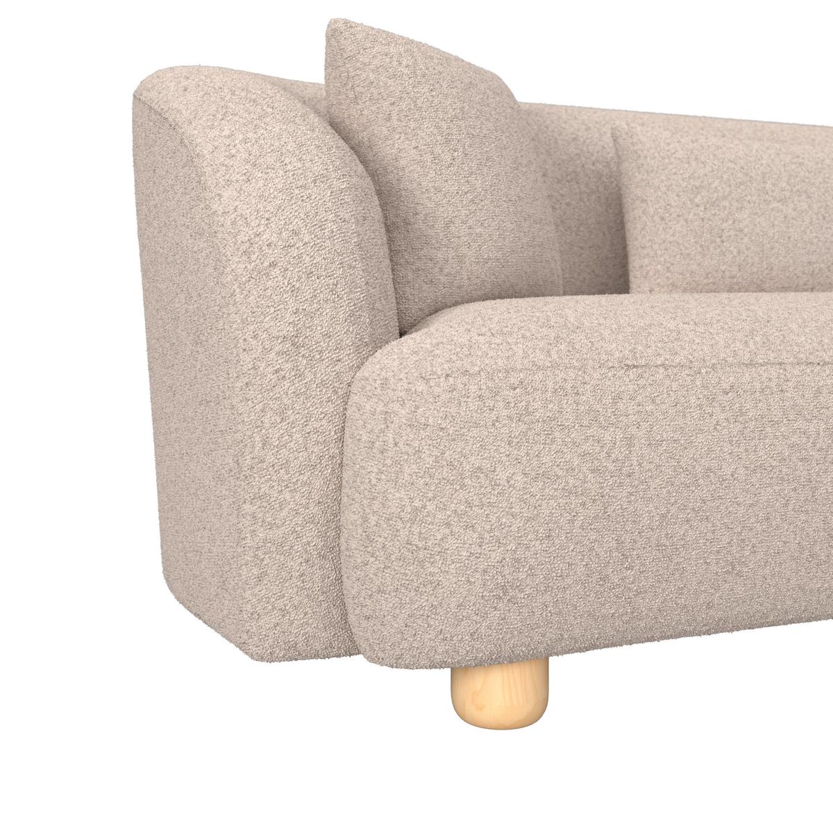 Sarokkanapé Alba - krémszínű, Modern, textil/fa (256/78/85/166cm) - Bessagi Home