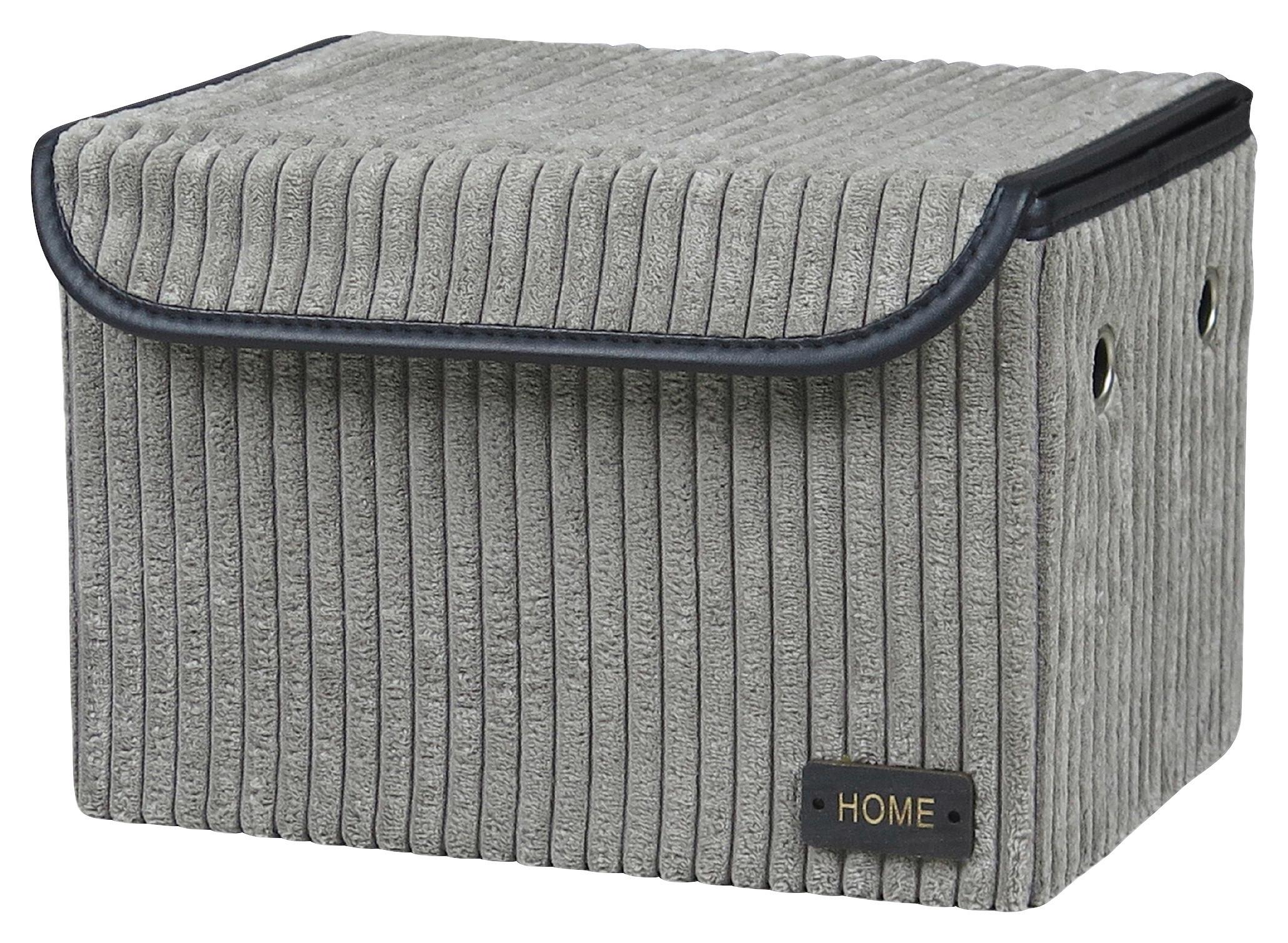 Kutija Za Odlaganje Home S - siva, Konvencionalno, karton/tekstil (30cm) - Mömax