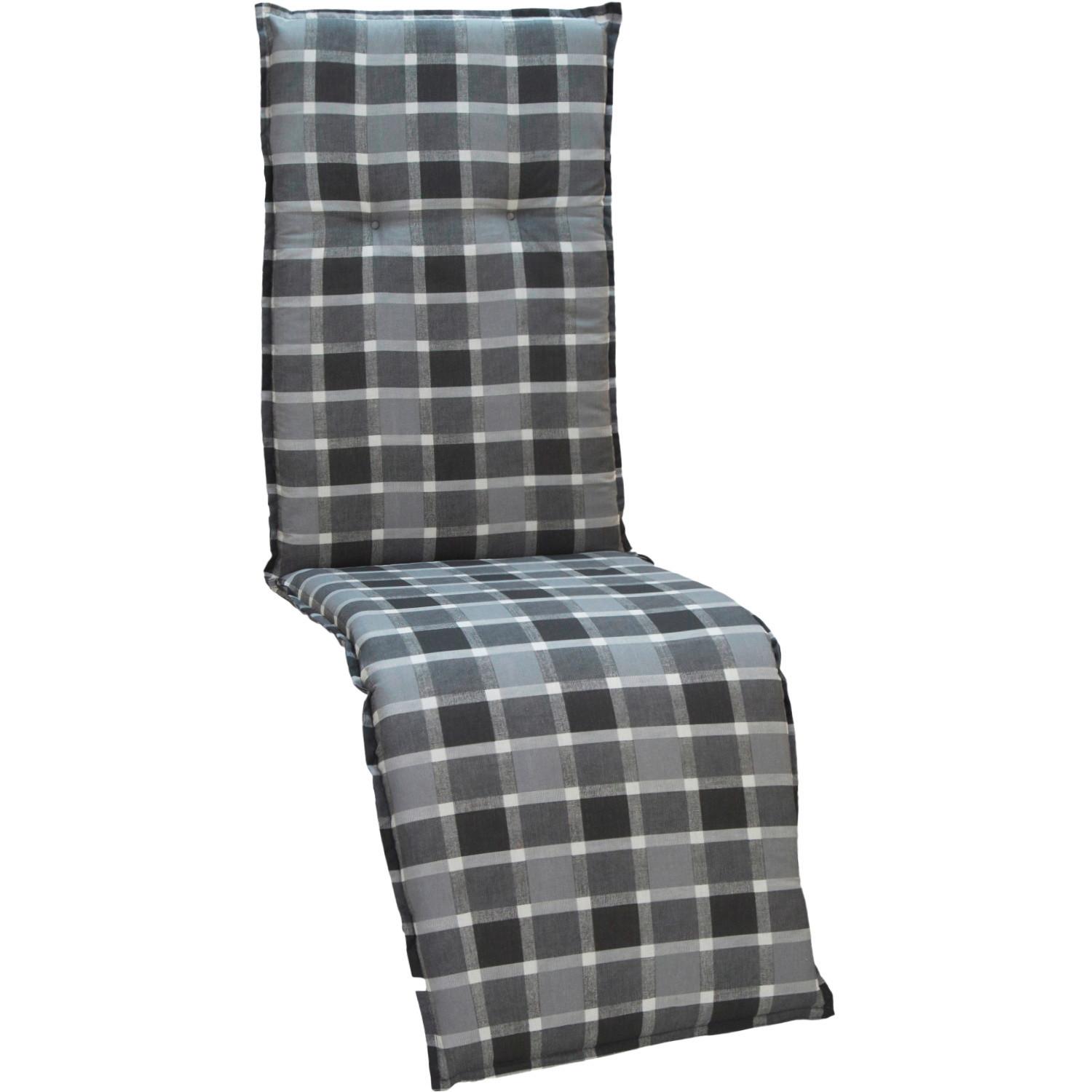 Relaxsesselauflage Belgrad ca. 171x50 cm Anthrazit/Grau - Anthrazit/Grau, Design, Textil (171/50/6cm) - Gardenson