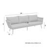 LOUNGEGARNITUR MILA - Dunkelgrau, MODERN, Textil/Metall (236/69/70cm) - Bessagi Garden