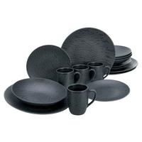 Kombiservice Schwarz, 16-teilig - Schwarz, Trend, Keramik - Creatable