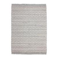 Flachwebeteppich Natura 410 Natural/silb160x230 - Silberfarben/Naturfarben, Basics, Textil (160/230cm) - Kayoom