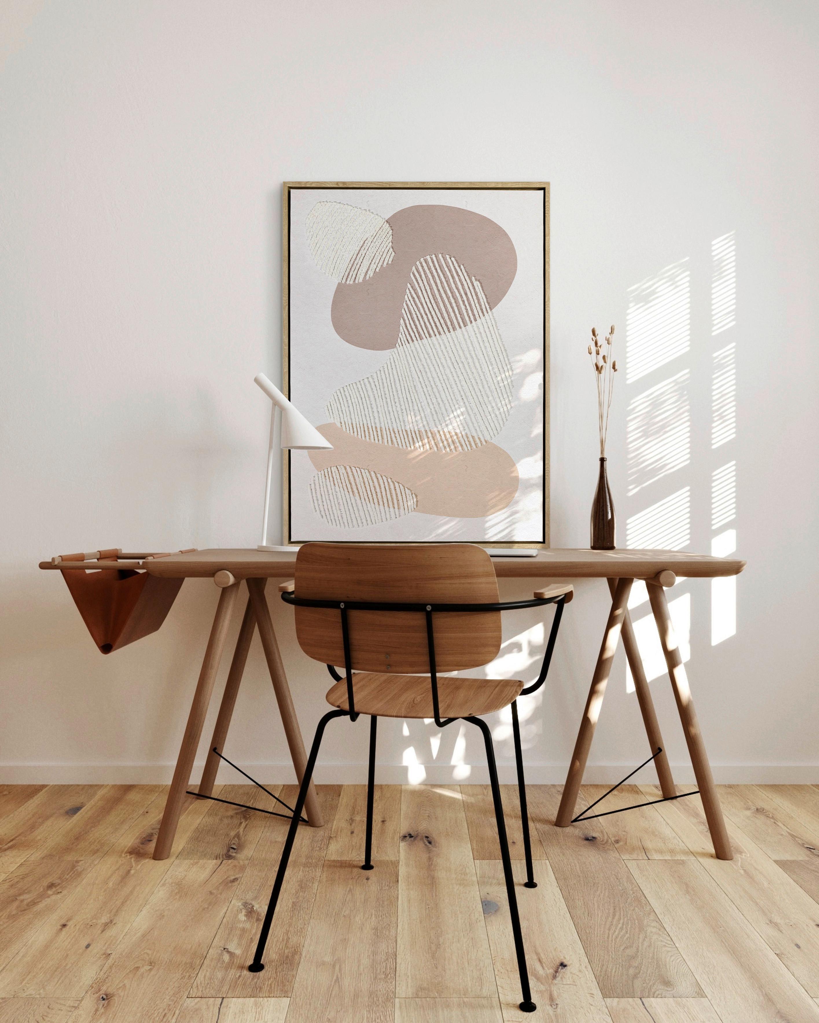 Slika 60x90cm Denise Small - prirodna boja/braon, tekstil/pločasti materijal (60/90cm) - Premium Living