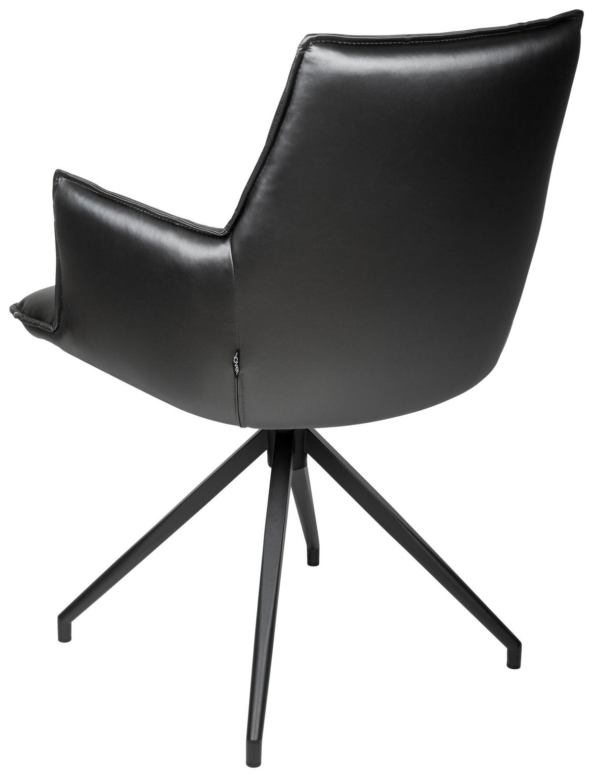 KRZESŁO Z PODŁOKIETNIKAMI OSAKA SPACE -EXKLUSIV- - czarny/szary, Design, metal/tkanina (59/89,5/63cm) - Novel