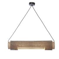 Viseča Svetilka Bhutan, Črna, Bambus - črna/naravne barve, Trend, les (85/15/15cm) - Good & Mojo