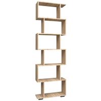 Regal Palusa L Sonoma Eiche - Silberfarben/Sonoma Eiche, Design, Holzwerkstoff/Kunststoff (60/196/24cm) - MID.YOU