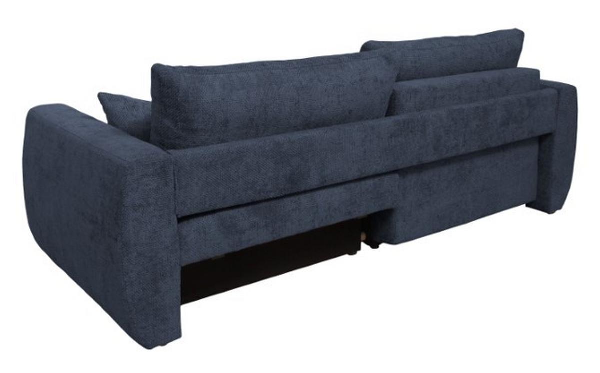 Canapea extensibila BALI - albastru închis/gri, Modern, lemn/textil (245/74-90/104cm) - Luca Bessoni