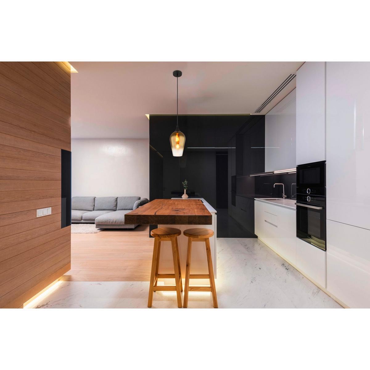 Hängeleuchte Lavus Goldfarben max. 60 Watt - Goldfarben/Schwarz, KONVENTIONELL, Glas/Metall (18/120cm) - Globo