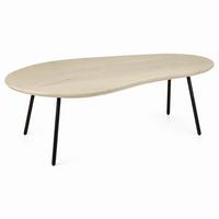Couchtisch Wl7.450 - Weiss/Schwarz, Design, Holz/Metall (122/63/36cm) - MID.YOU