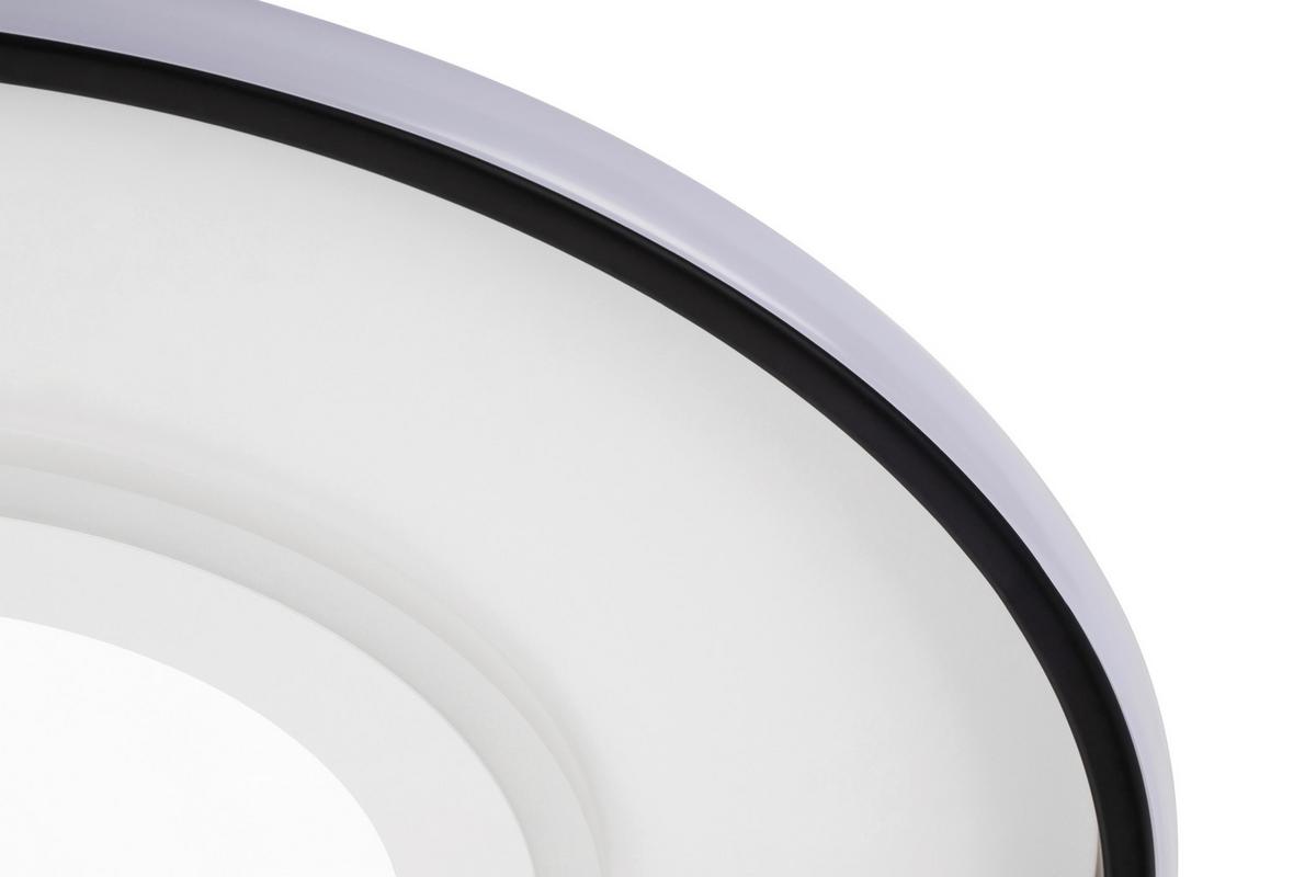LAMPA SUFITOWA LED SALFORD *SBN* - czarny/biały, Trend, tworzywo sztuczne/metal (50/5,5cm) - Novel