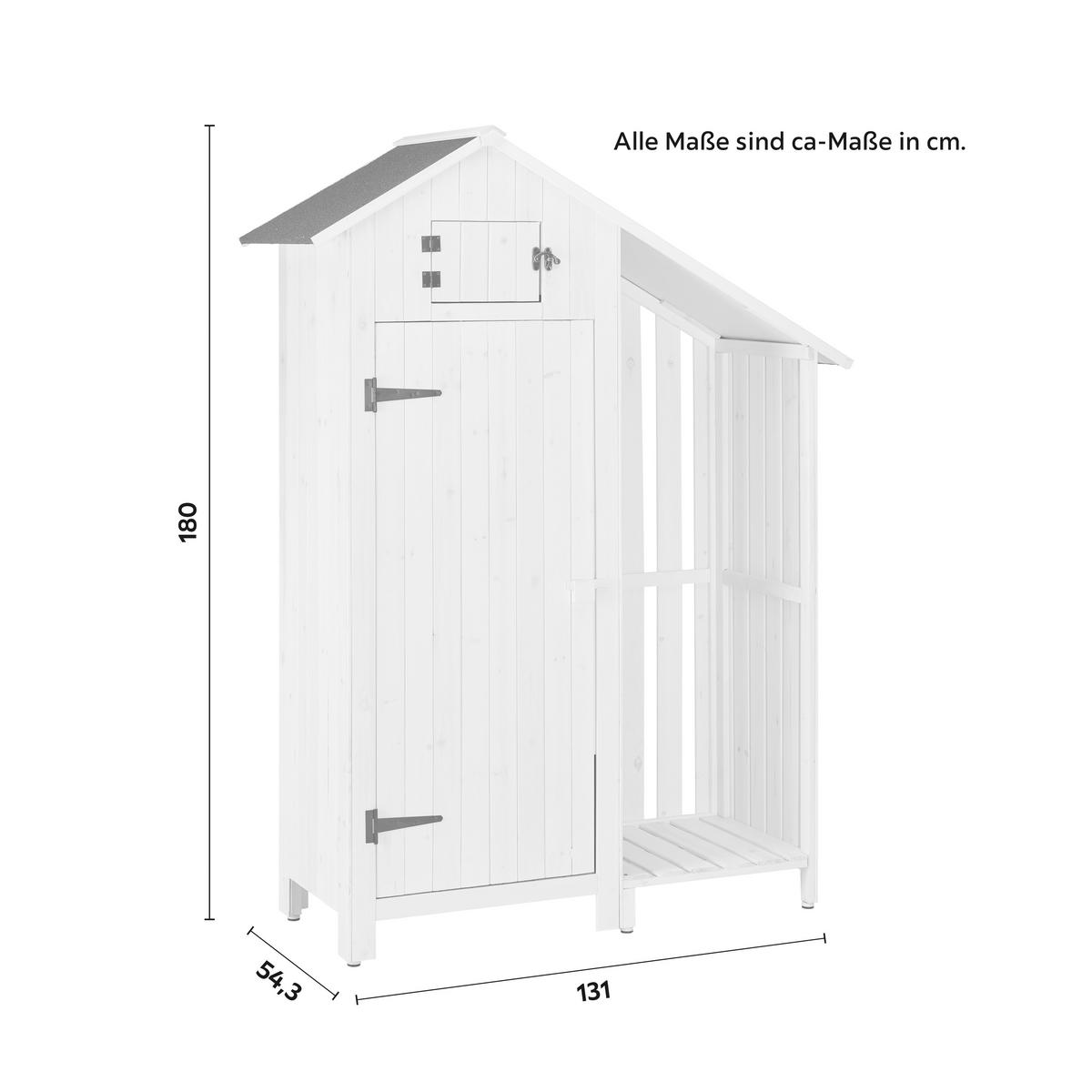 Kućica Za Alat Marianna - siva, Moderno, drvo (131/180/54,3cm) - Bessagi Garden