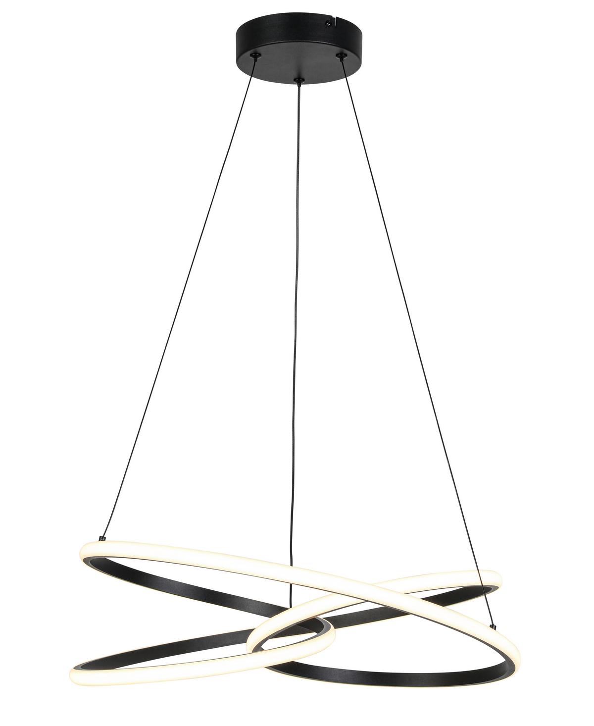 Lampă suspendată cu LED Mofer - negru, Modern, plastic/metal (50/120cm) - Premium Living