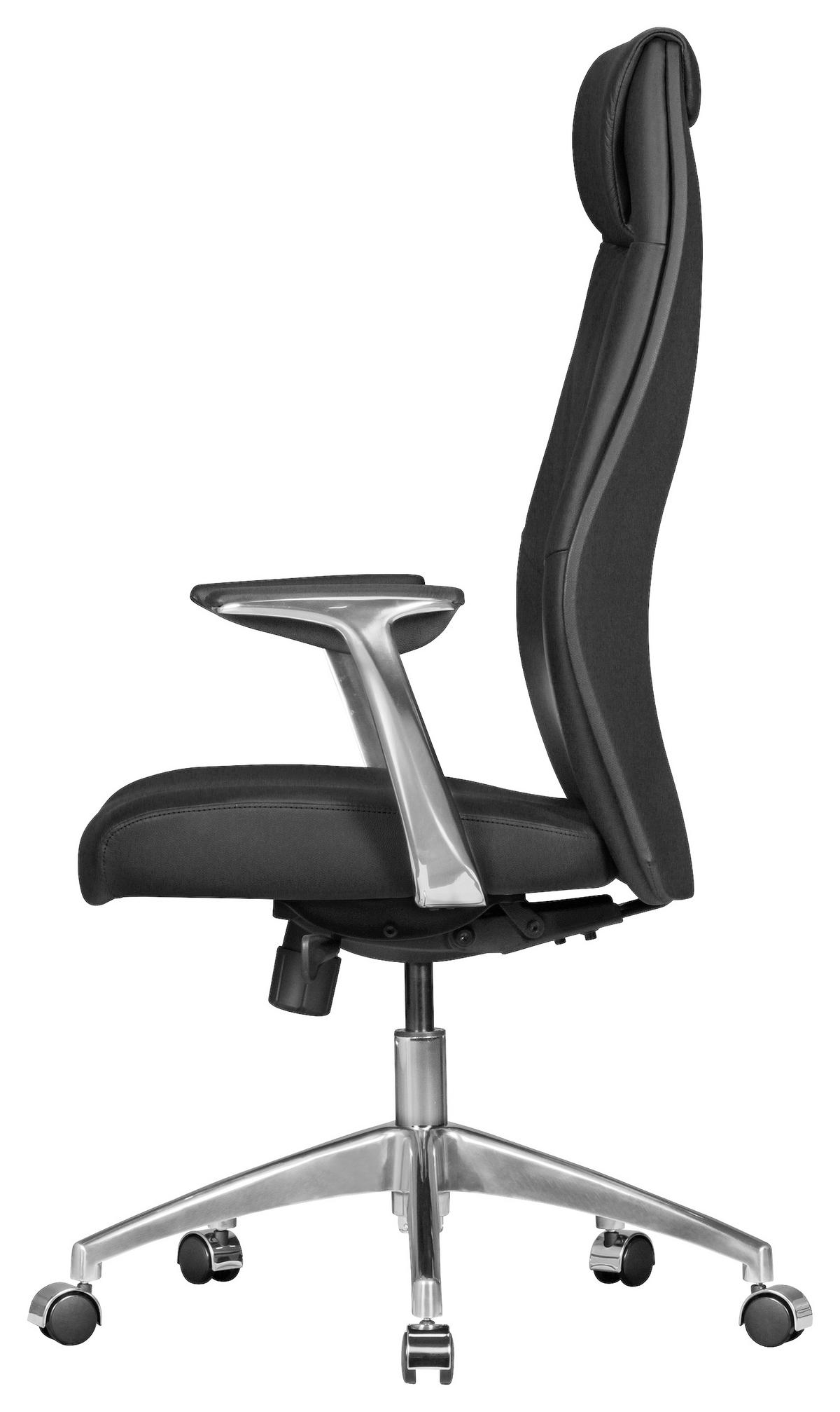 Pisarniški Stol Oxford 1 - srebrne barve/črna, Moderno, kovina/umetna masa (67/117/58cm) - MID.YOU