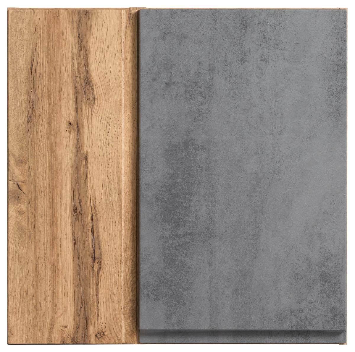 Hängeschrank Varese ca. 65x64 cm Hellgrau/Eiche - Eiche Wotan/Hellgrau, MODERN, Holzwerkstoff (65/64/20cm) - Held