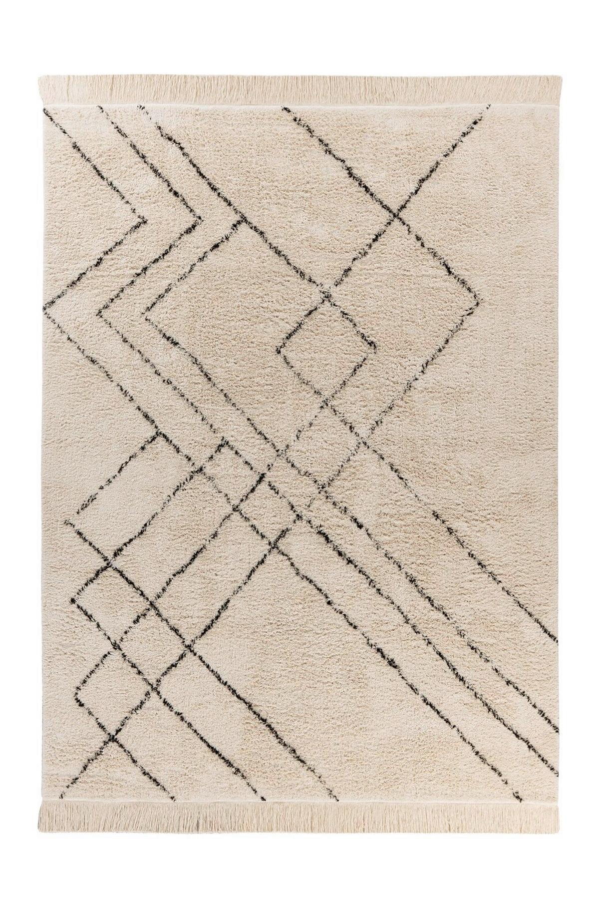 TEPPICH MYLEN 625 CREME / SCHWARZ - Creme/Schwarz, Konventionell, Textil (160/230cm) - Kayoom