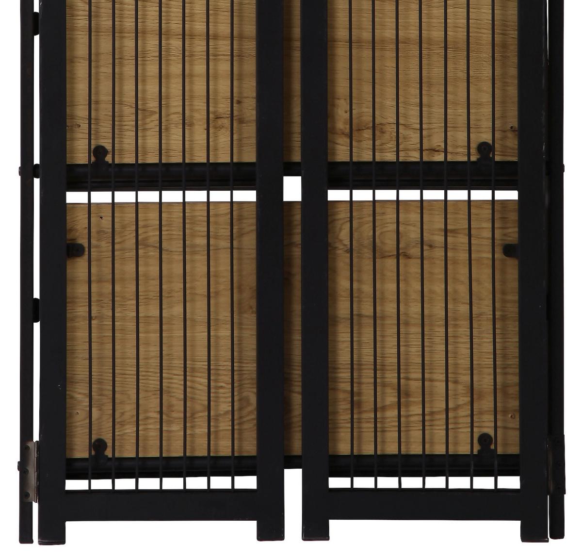 Etajeră Klapp - culoare lemn stejar/negru, Modern, metal/material pe bază de lemn (60/124,5/30cm) - Modern Living