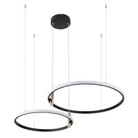 Viseča Led-svetilka Coco, S Sijalko - zlate barve/črna, Design, kovina/umetna masa (102,5/70/150cm) - Globo