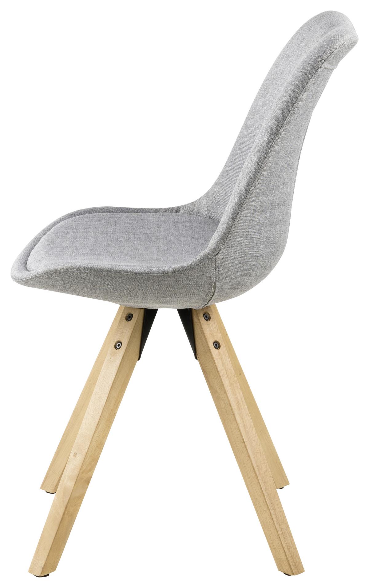 KRZESŁO DIMA - szary/dębowy, Design, metal/drewno (48/85/55cm) - Carryhome