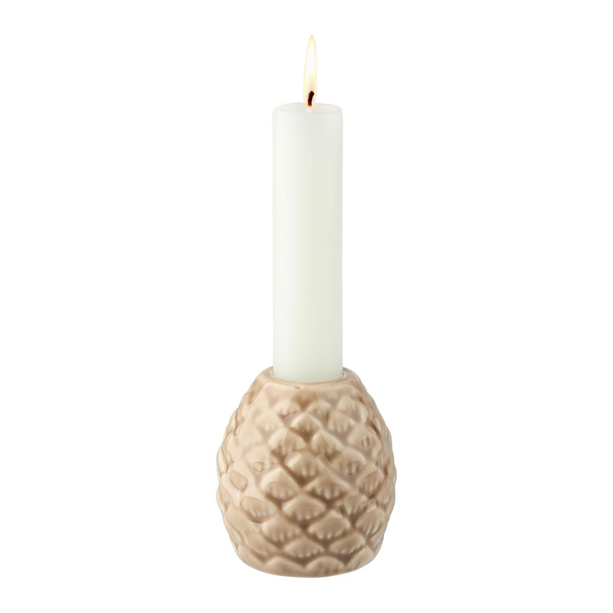 Kerzenhalter Pinecone Braun - Braun, KONVENTIONELL, Keramik (5,5/6cm) - Mömax