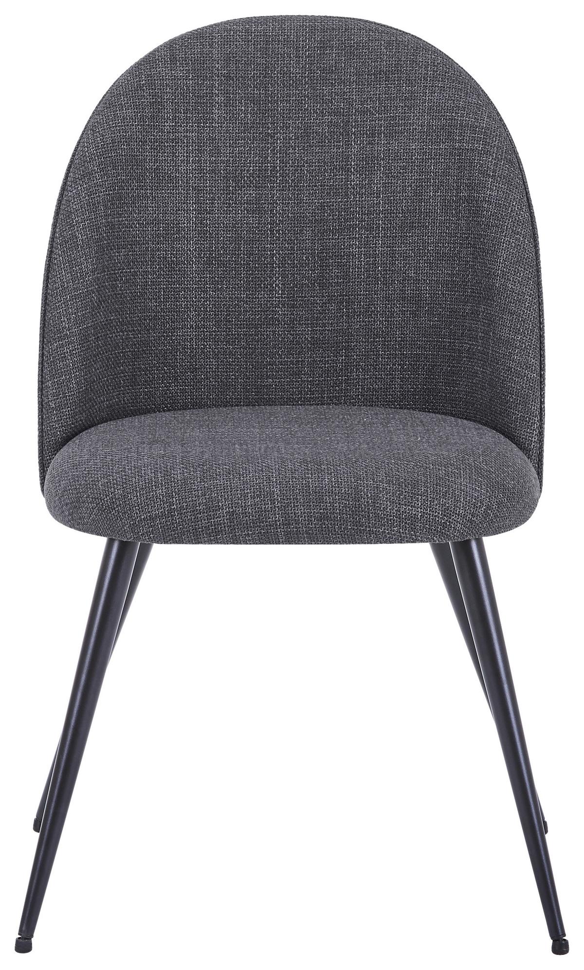 Stuhl Lotte Grau - Schwarz/Grau, LIFESTYLE, Textil/Metall (49.5/83.5/53.5cm) - Mömax
