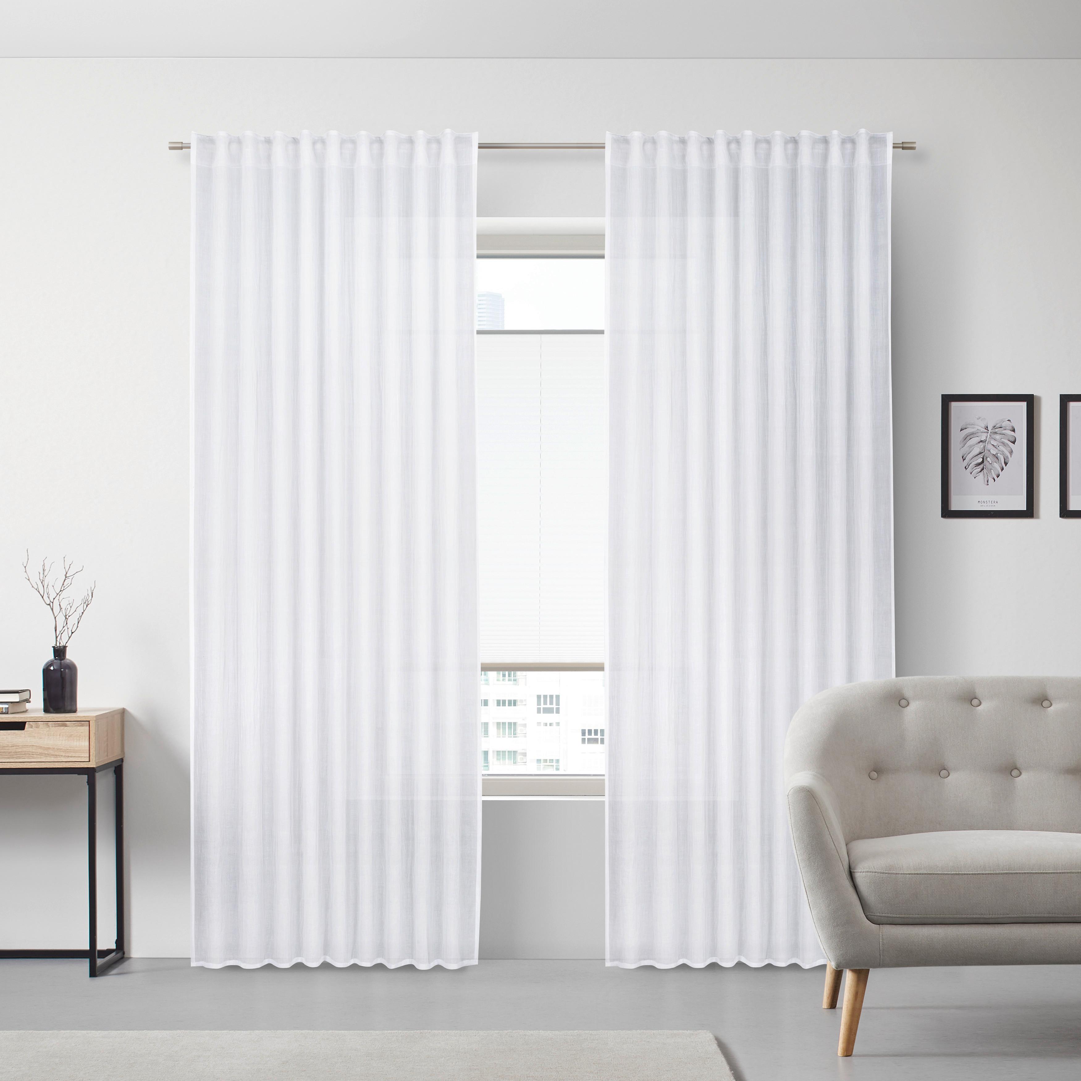 GARDINLÄNGD RAMONA - vit, Modern, textil (135/245cm) - Modern Living