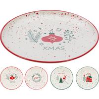 Farfurie cca. 20 cm Blis - alb/verde, Basics, ceramică (20cm)