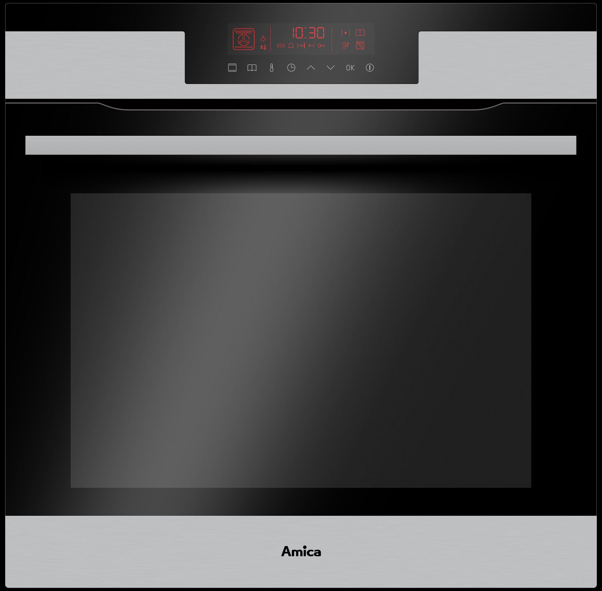 Einbaubackofen EBPX946610S in Schwarz - Metall (67/66/70cm) - Amica