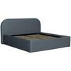 Oblazinjena Postelja Bilbao Storage - siva/črna, Design, tekstil/les (180/200cm) - Mömax