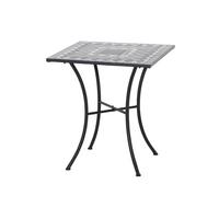 Gartentisch Mosaik ca. 64x71 cm Schwarz - Schwarz, KONVENTIONELL, Keramik/Metall (64/64/71cm) - Siena Garden