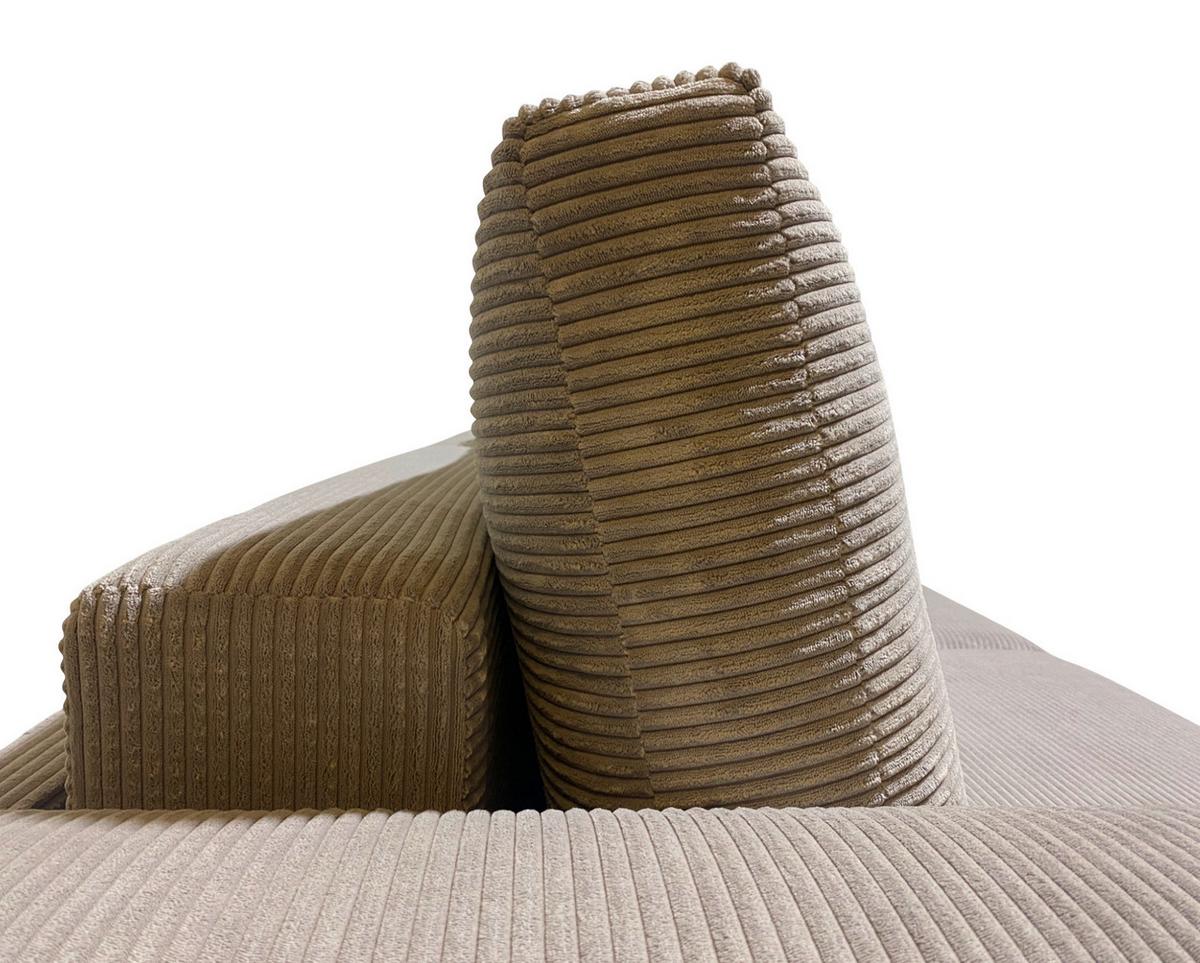 Sofa Plain Hellgrau - Hellgrau/Schwarz, MODERN, Kunststoff/Textil (256/88/120cm) - Mömax