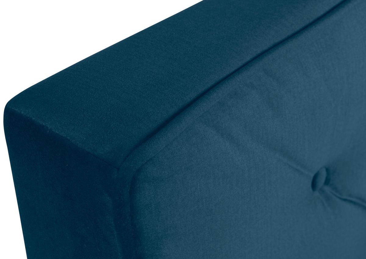 Polsterbett Granda ca. 140x200 cm Dunkelbau - Chromfarben/Kernbuche, MODERN, Holz/Textil (140/200cm) - MID.YOU