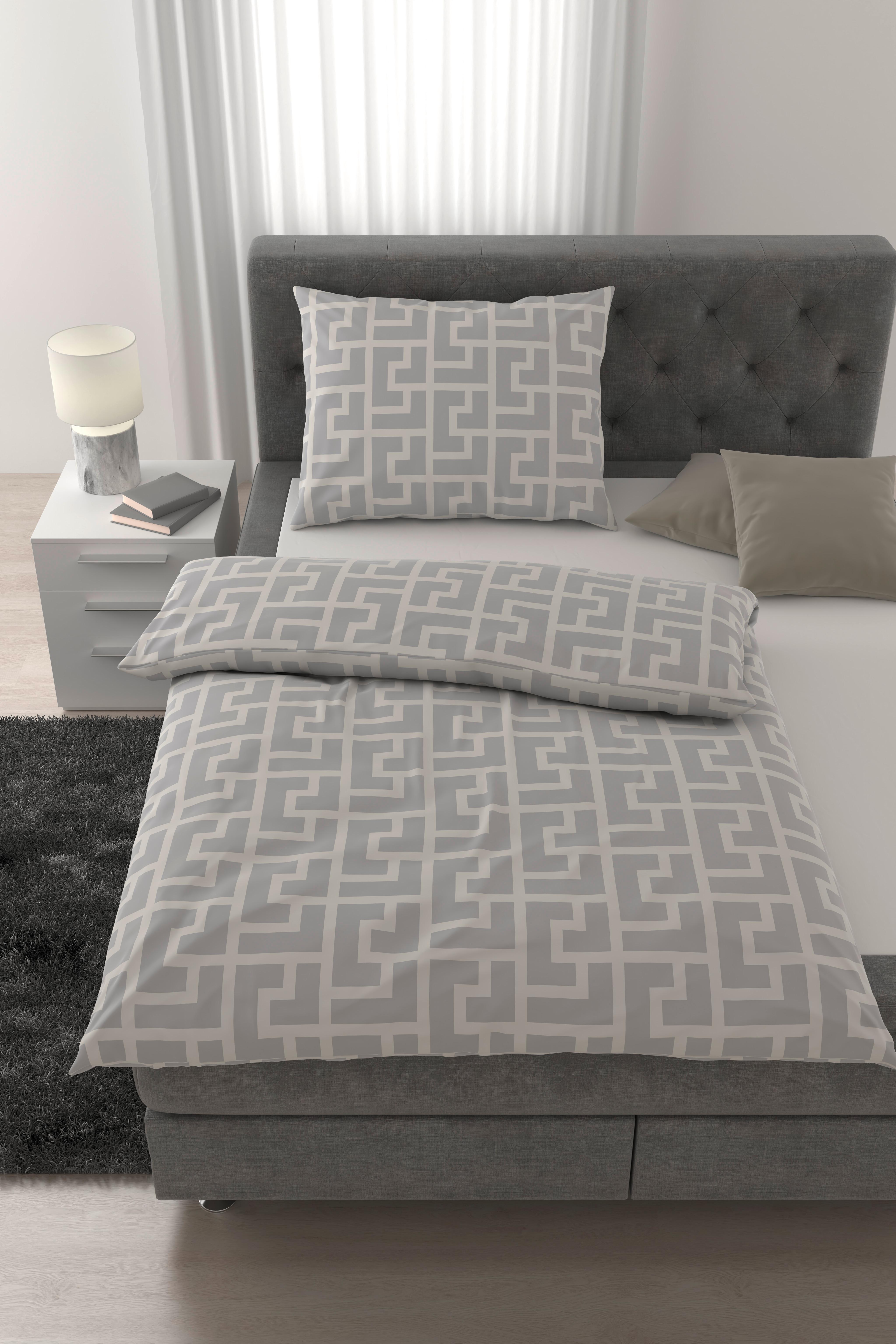 Lenjerie de pat MÄANDER Premium cca. 50x70/140x200cm - culoare natur, Romantik / Landhaus, textil (140/200cm) - Mömax