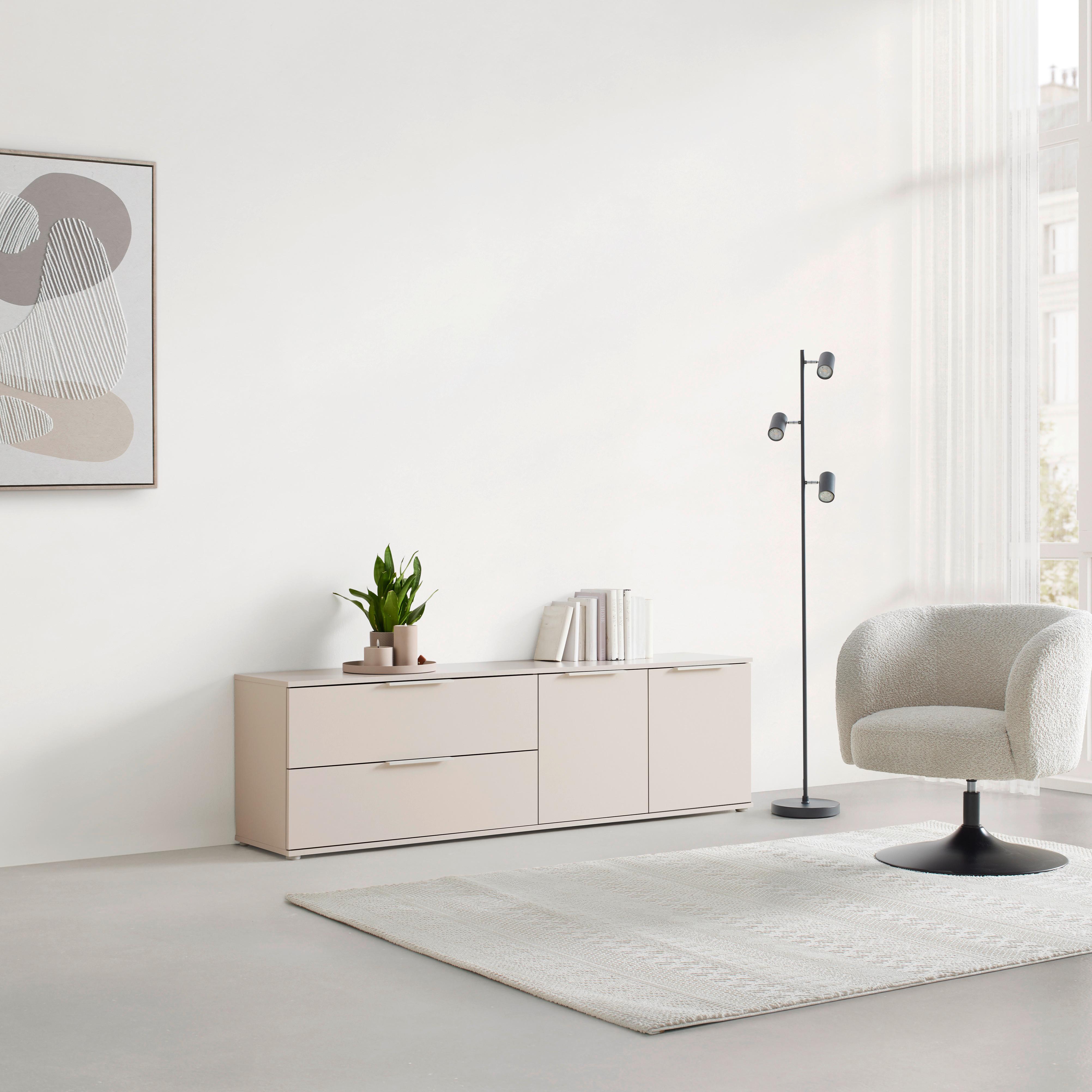 Lowboard Dune 3 Kaschmirfarben - Kaschmir, MODERN, Holzwerkstoff/Metall (180/54/38cm) - Mömax