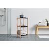 HYLLA ELSA -SB- - svart/naturfärgad, Modern, trämaterial/naturmaterial (34/79/33cm) - Mömax