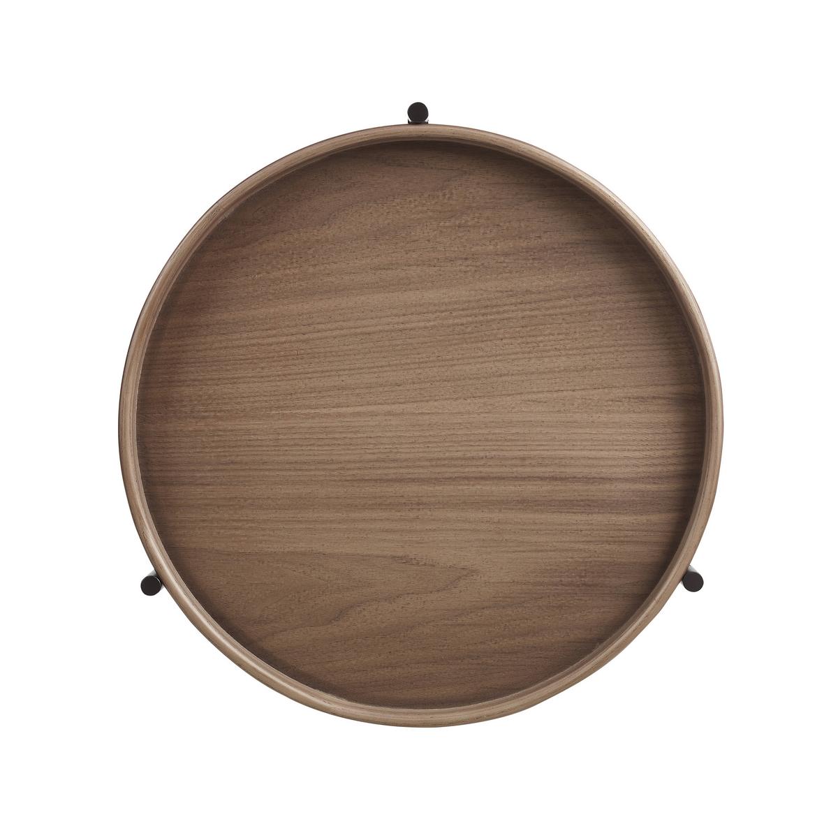 Mizica Rund, Barva Oreha - barva oreha/črna, Design, kovina/leseni material (44/49cm) - Livetastic
