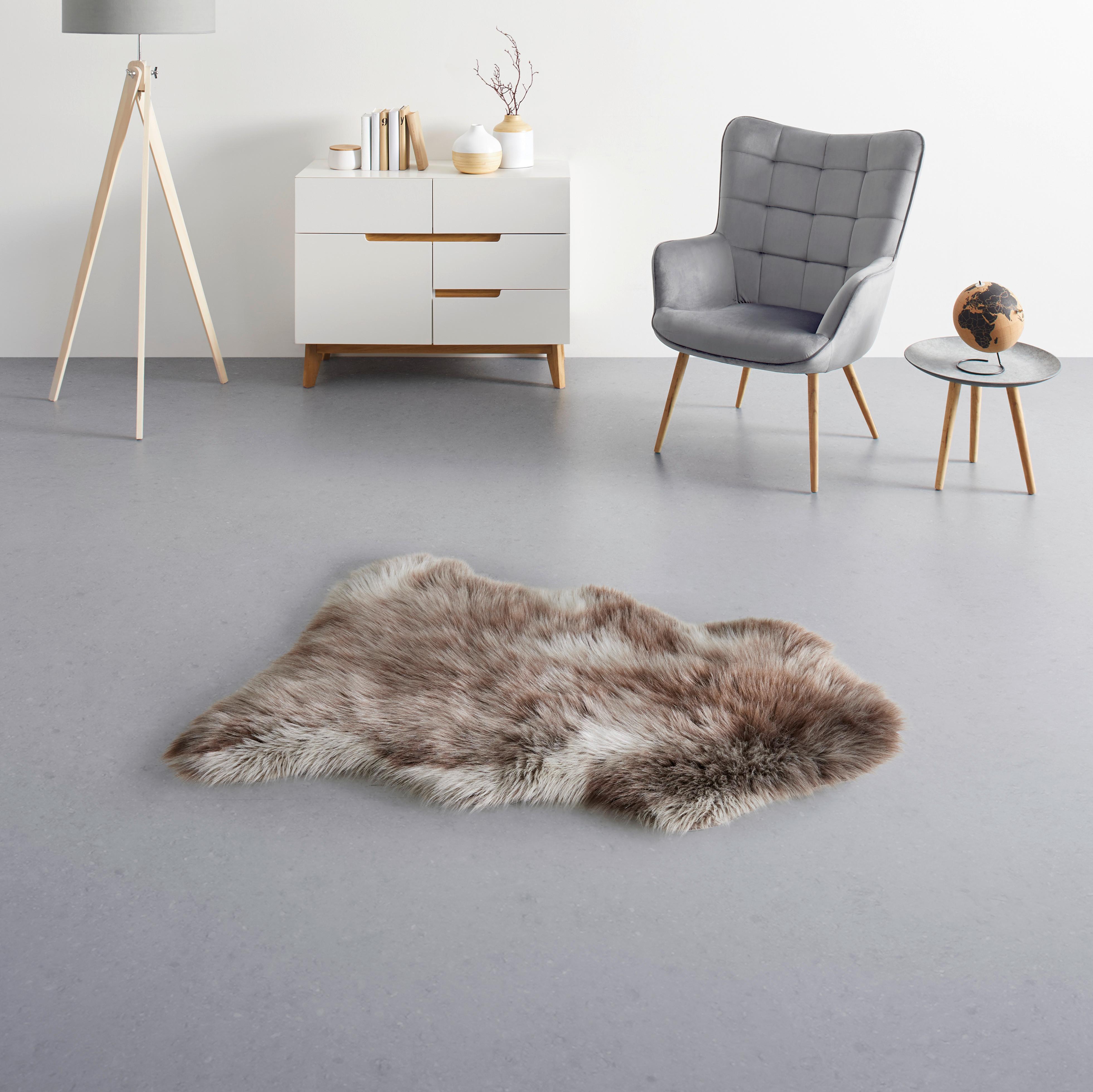 Umetno Krzno Andrei - rjava, Moderno, krzno (90/110cm) - Modern Living