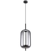 Hängeleuchte Blacky in Grau/Schwarz max. 60 Watt - Schwarz/Grau, MODERN, Glas/Metall (22/120cm)