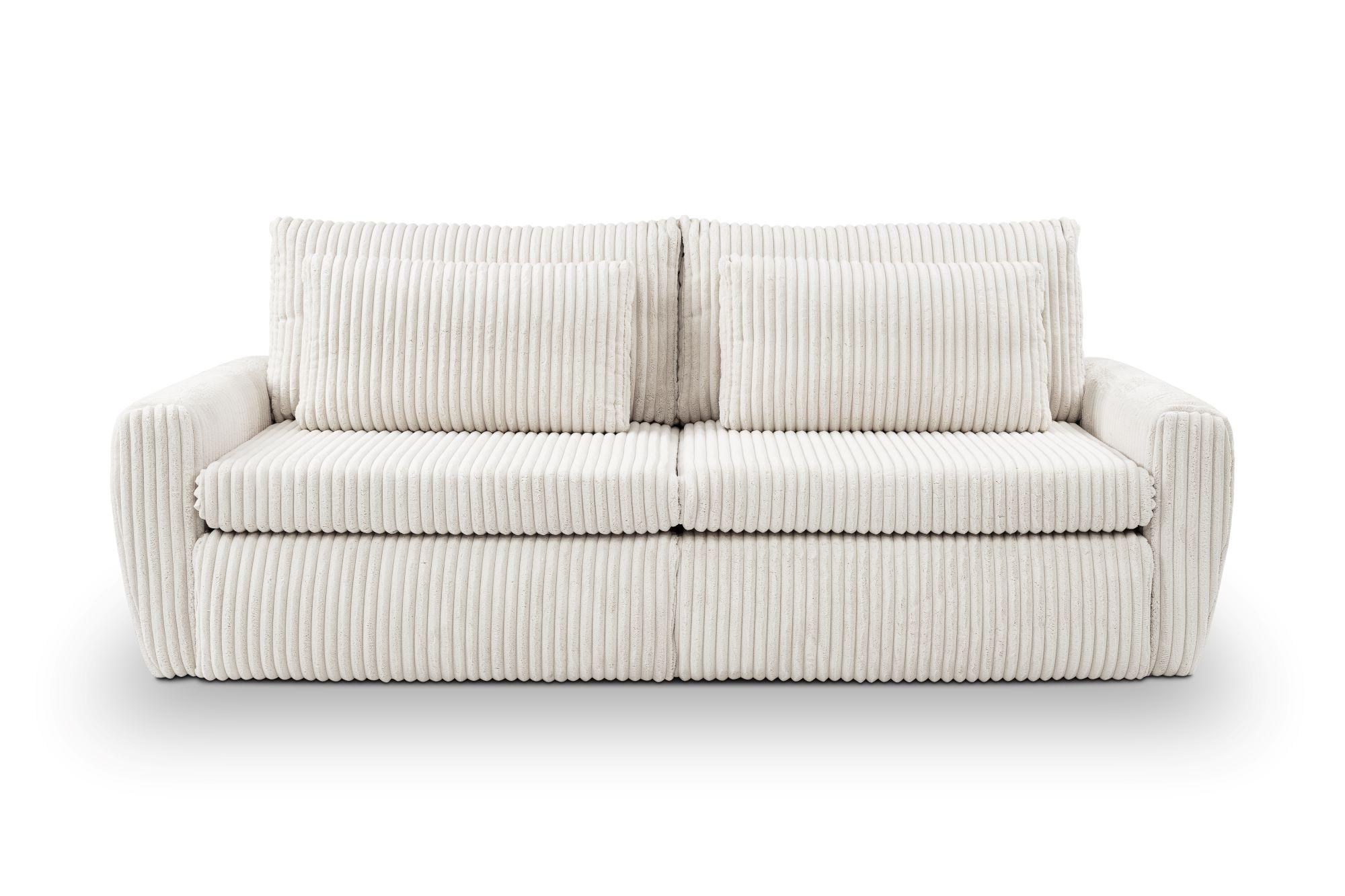 Canapea extensibila MEVI - bej, Modern (240/72-90/120cm) - Premium Living