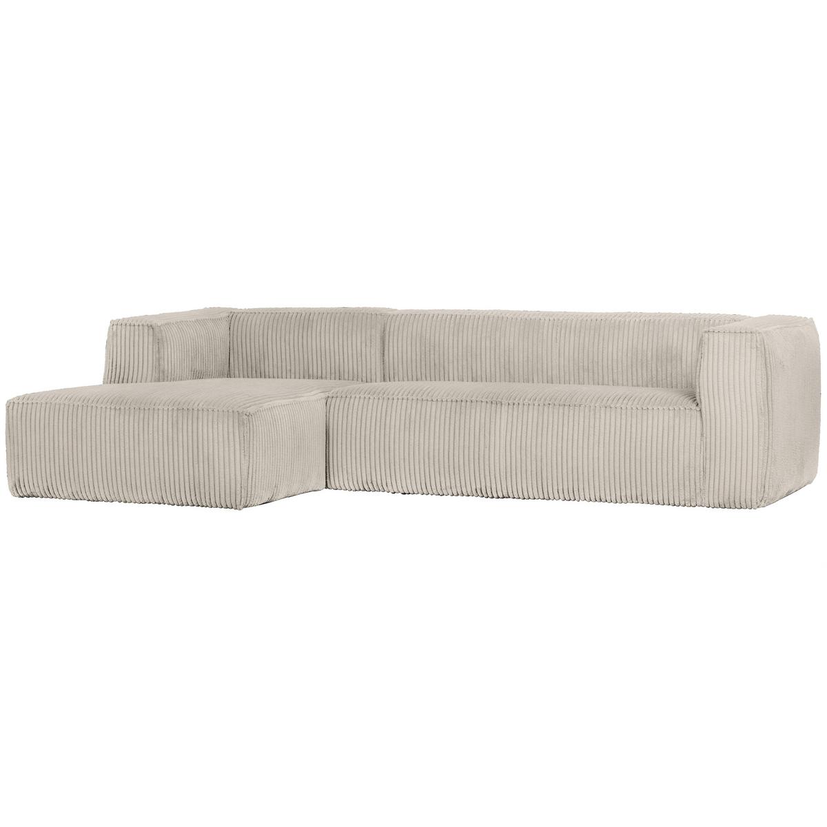 Ecksofa Bean Naturfarben S: 175x305cm - Schwarz/Naturfarben, Design, Kunststoff/Textil (175/305cm) - Livetastic