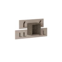Wandgarderobe Lumina ca. 68x32x13 cm Mokka - Dunkelbraun/Mokka, Design, Holzwerkstoff/Metall (68/32/13cm) - Livetastic