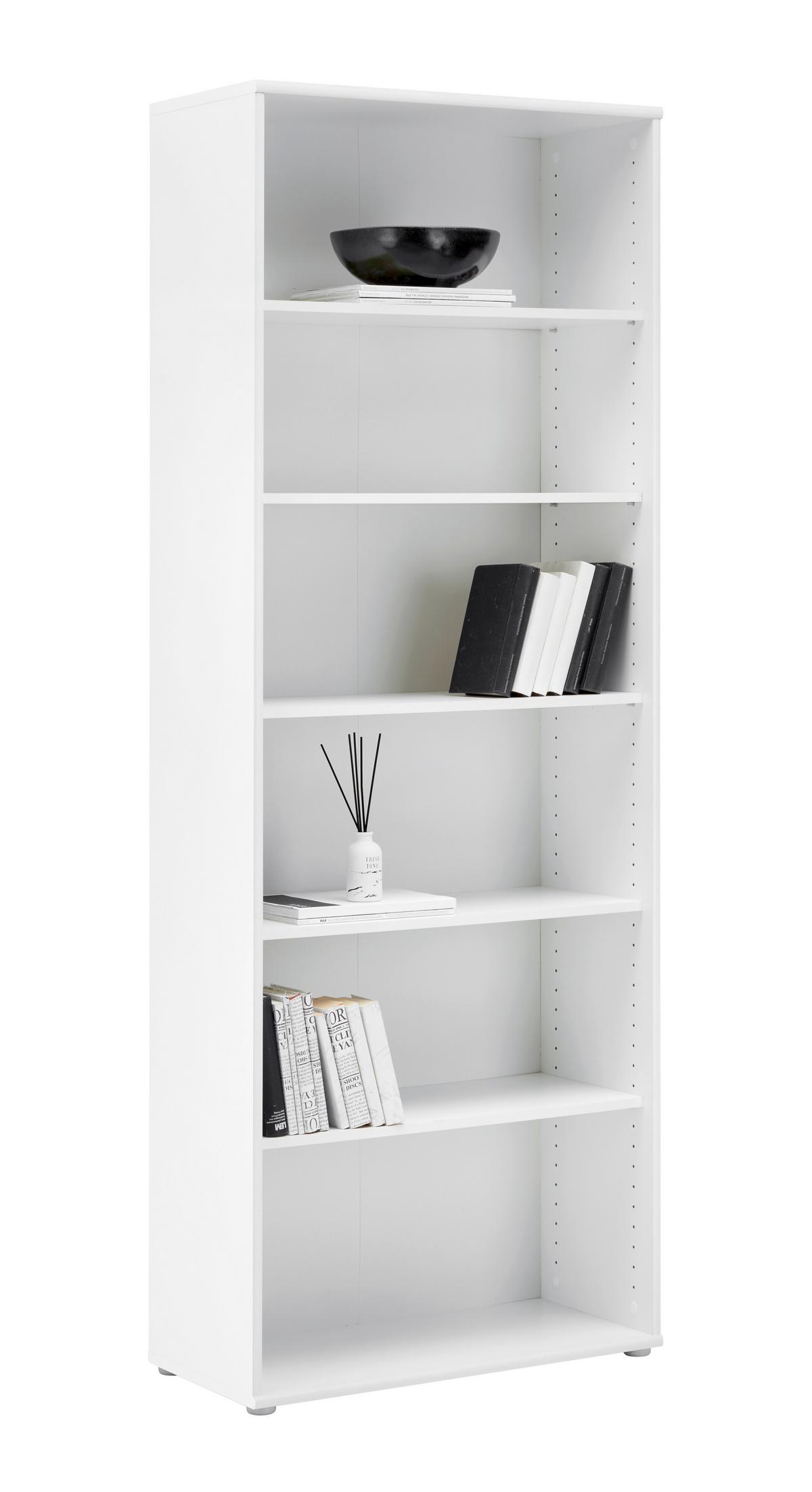 Etajeră TEMPRA 2 - alb, Konventionell, material pe bază de lemn (74/198/35cm) - Based